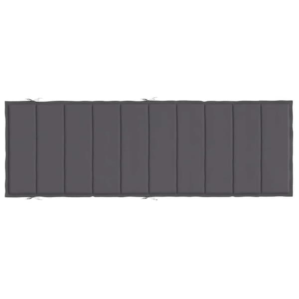 vidaXL Solsängsdyna antracit 186x58x3 cm oxfordtyg