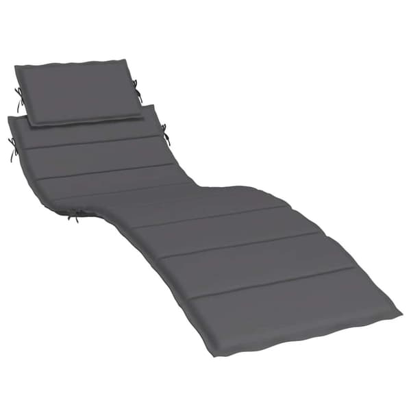 vidaXL Solsängsdyna antracit 186x58x3 cm oxfordtyg