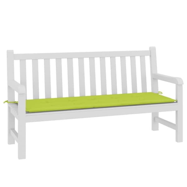 vidaXL Bänkdyna för trädgården ljusgrön 150x50x3 cm oxfordtyg
