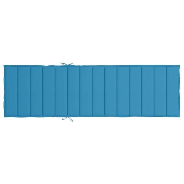 vidaXL Solsängsdyna blå 200x60x3 cm oxfordtyg