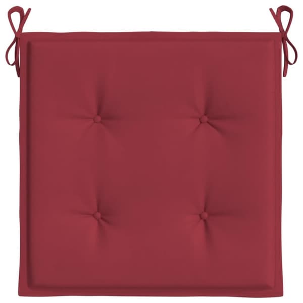 vidaXL Stolsdynor 4 st vinröd 50x50x3 cm oxfordtyg