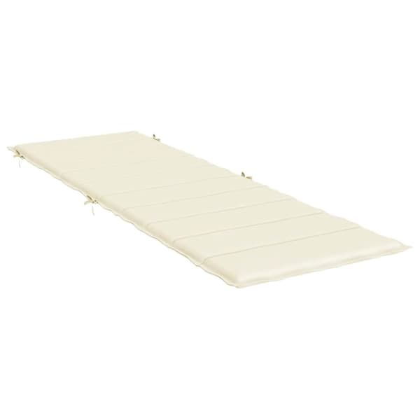 vidaXL Solsängsdyna gräddvit 186x58x3 cm oxfordtyg