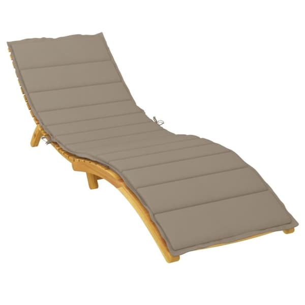 vidaXL Solsängsdyna taupe 200x50x3 cm oxfordtyg