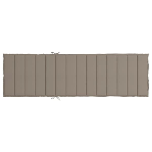 vidaXL Solsängsdyna taupe 200x50x3 cm oxfordtyg
