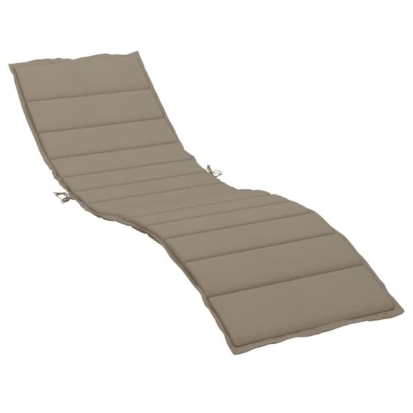 vidaXL Solsängsdyna taupe 200x50x3 cm oxfordtyg