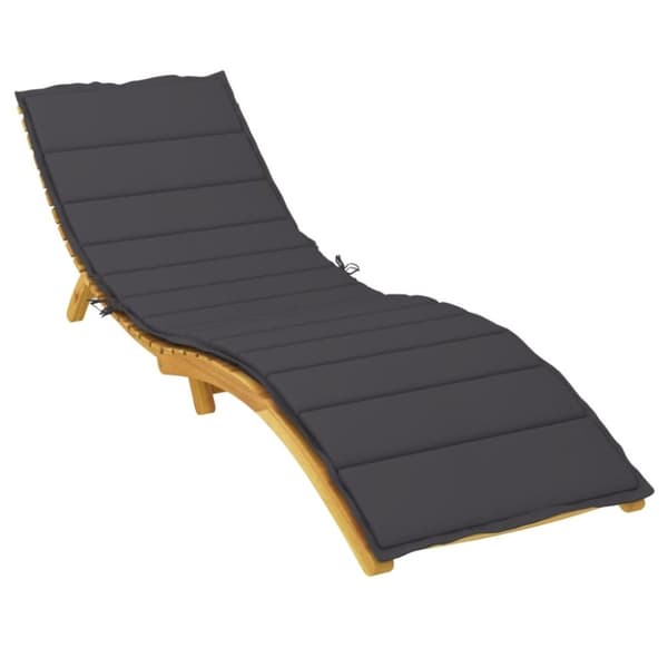 vidaXL Solsängsdyna svart 200x60x3 cm oxfordtyg