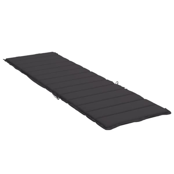 vidaXL Solsängsdyna svart 200x60x3 cm oxfordtyg