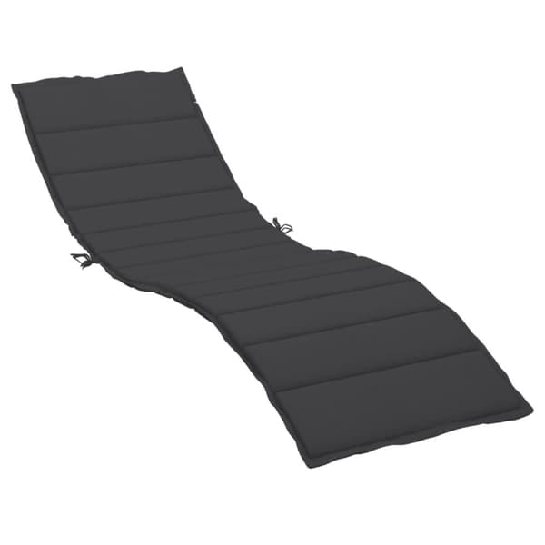 vidaXL Solsängsdyna svart 200x60x3 cm oxfordtyg
