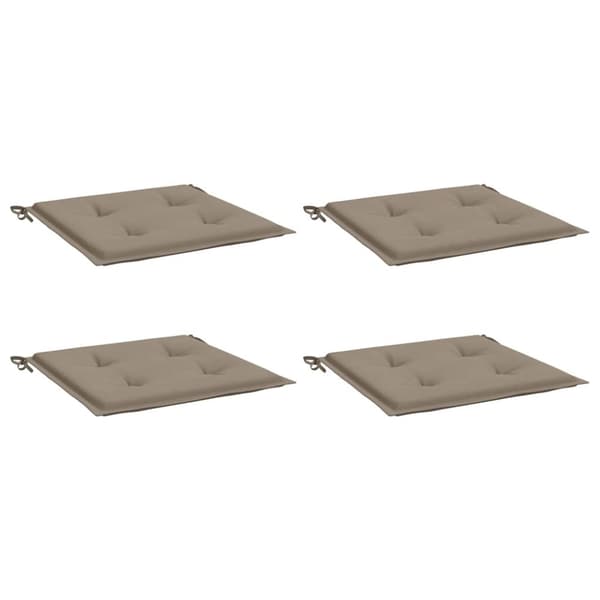 vidaXL hynder til havestol 4 stk. 50x50x3 cm oxfordstof gråbrun