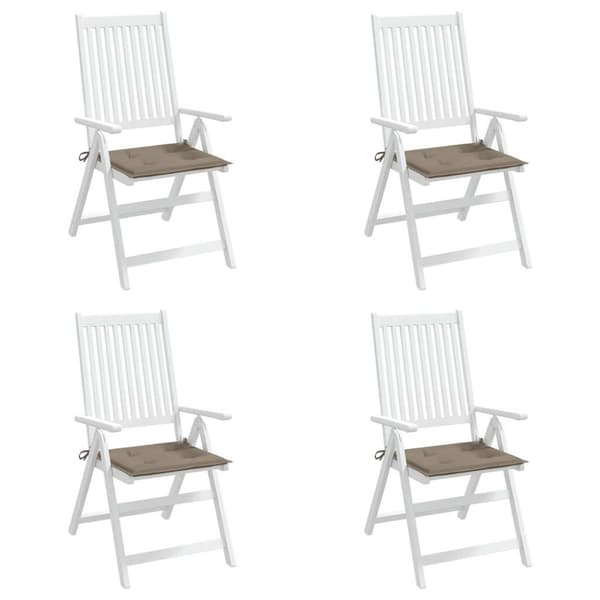 vidaXL hynder til havestol 4 stk. 50x50x3 cm oxfordstof gråbrun