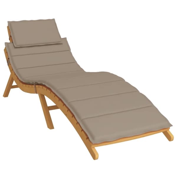 vidaXL hynde til liggestol 186x58x3 cm oxfordstof gråbrun