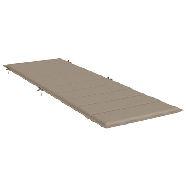vidaXL hynde til liggestol 186x58x3 cm oxfordstof gråbrun