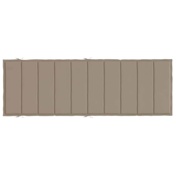 vidaXL hynde til liggestol 186x58x3 cm oxfordstof gråbrun