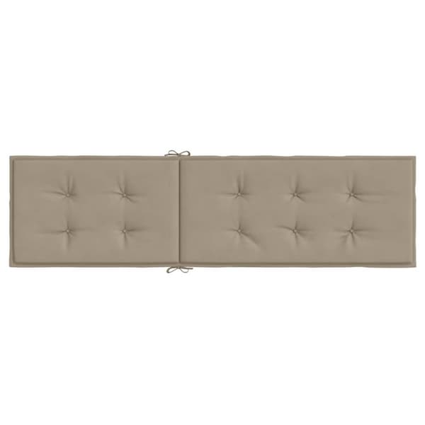 vidaXL Solsängsdyna taupe (75+105)x50x4 cm