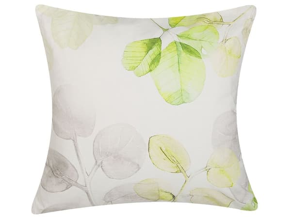 Uppsättning av 2 Dekorativa Prydnadskuddar Flerfärgad Bladmotiv Fyrkantig 45 x 45 cm Modern Inredning Tillbehör