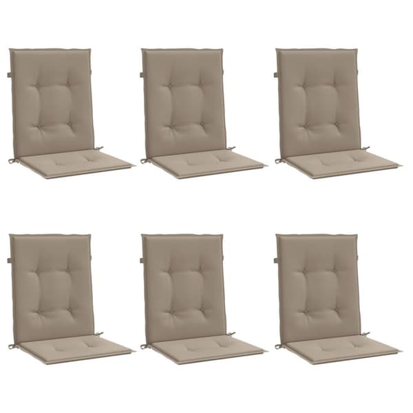 vidaXL Stolsdynor 6 st taupe 100x50x3 cm oxfordtyg