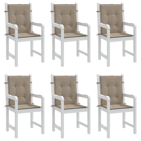 vidaXL Stolsdynor 6 st taupe 100x50x3 cm oxfordtyg