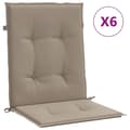 Miniatyrbild 2 av 9: vidaXL Stolsdynor 6 st taupe 100x50x3 cm oxfordtyg