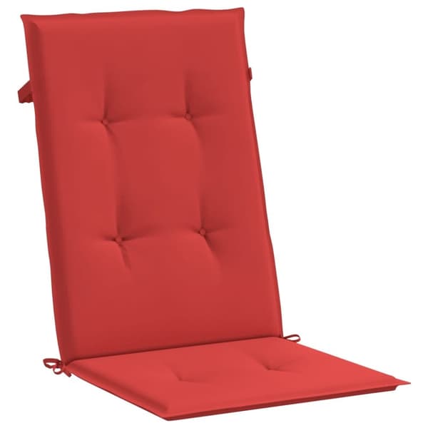vidaXL stolehynder m. høj ryg 6 stk. 120x50x3 cm stof rød