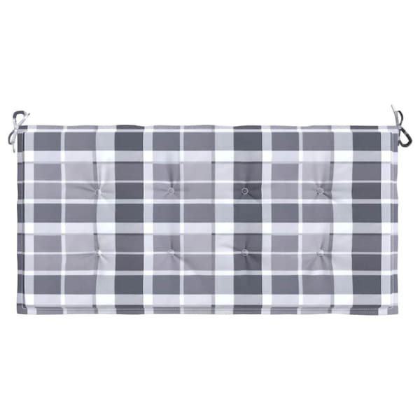 vidaXL hynde til havebænk 120x50x3 cm oxfordstof ternet grå