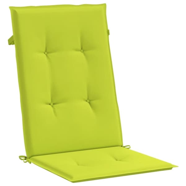 vidaXL Stolsdynor 2 st ljusgrön 120x50x3 cm tyg