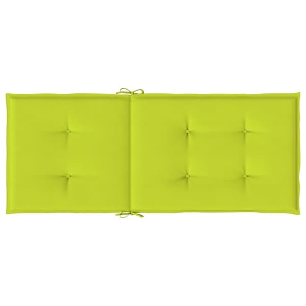 vidaXL Stolsdynor 2 st ljusgrön 120x50x3 cm tyg