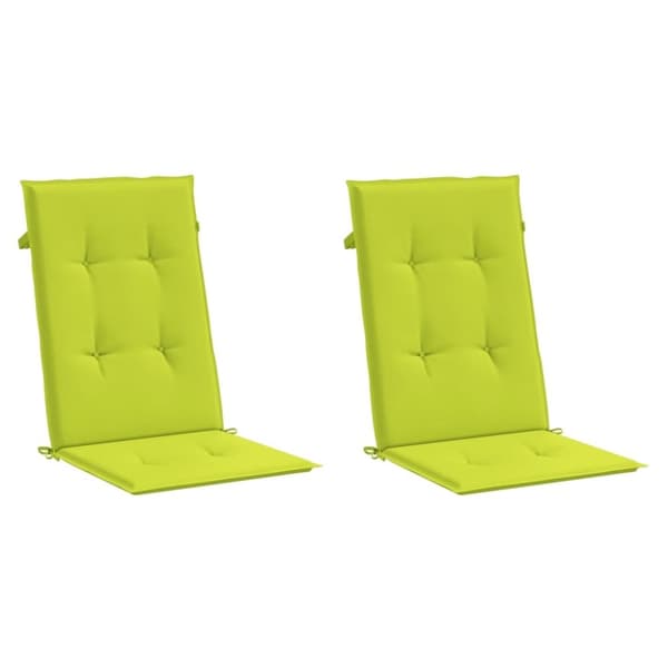 vidaXL Stolsdynor 2 st ljusgrön 120x50x3 cm tyg