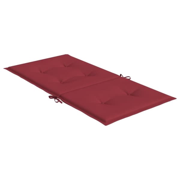 vidaXL Stolsdynor 4 st vinröd 100x50x3 cm oxfordtyg