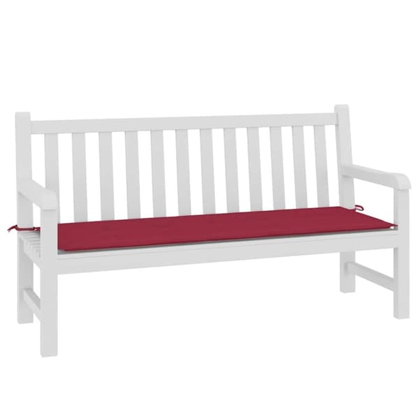 vidaXL hynde til havebænk 150x50x3 cm oxfordstof vinrød