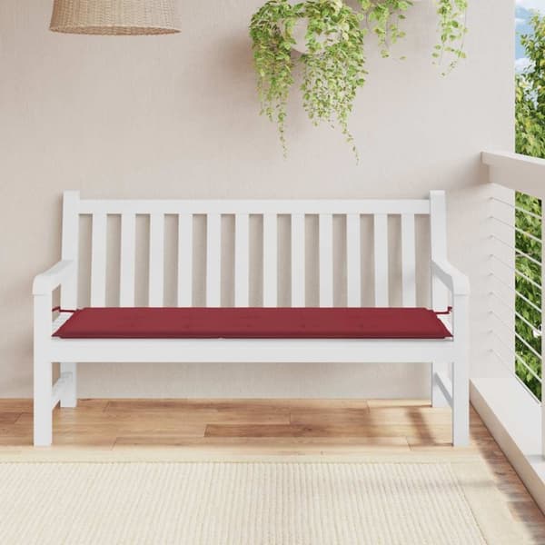 vidaXL hynde til havebænk 150x50x3 cm oxfordstof vinrød