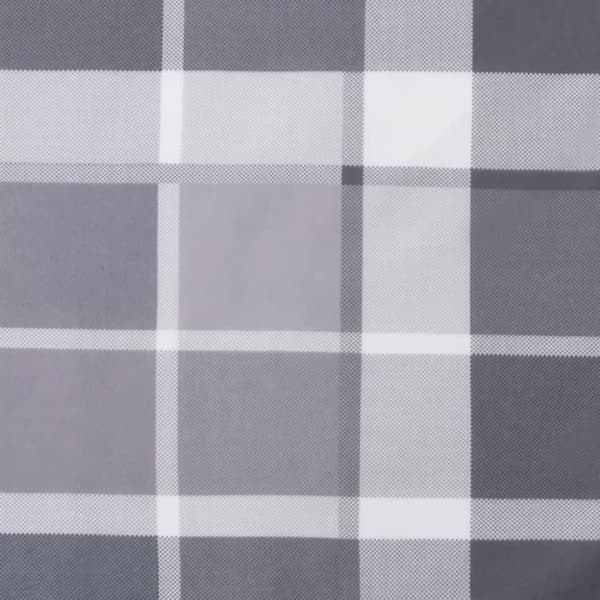 vidaXL Stolsdynor 2 st grårutig 120x50x3 cm tyg