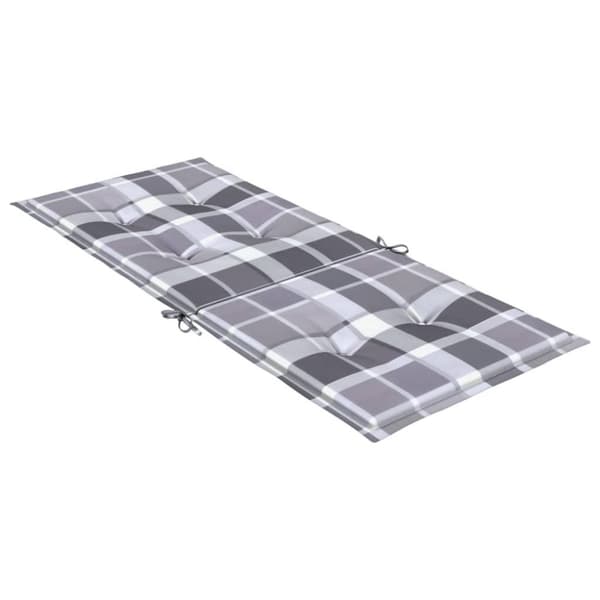 vidaXL stolehynder m. høj ryg 4 stk. 120x50x3 cm stof gråternet
