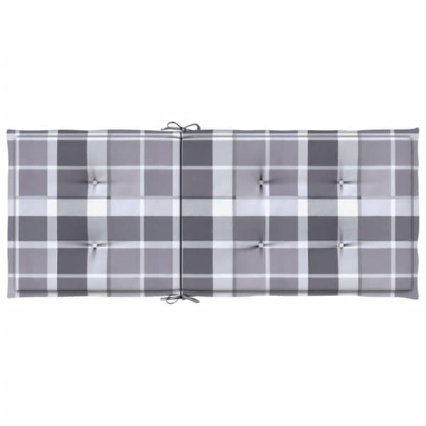 vidaXL stolehynder m. høj ryg 4 stk. 120x50x3 cm stof gråternet