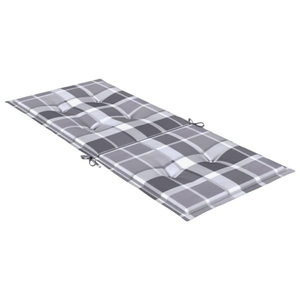 vidaXL stolehynder m. høj ryg 2 stk. 120x50x3 cm stof gråternet