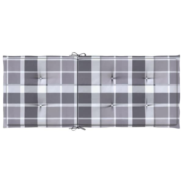 vidaXL stolehynder m. høj ryg 2 stk. 120x50x3 cm stof gråternet