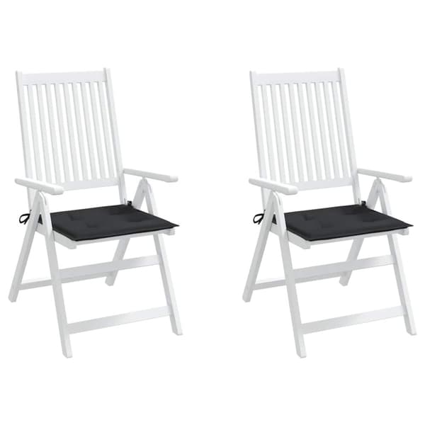 vidaXL Stolsdynor 2 st svart 40x40x3 cm oxfordtyg