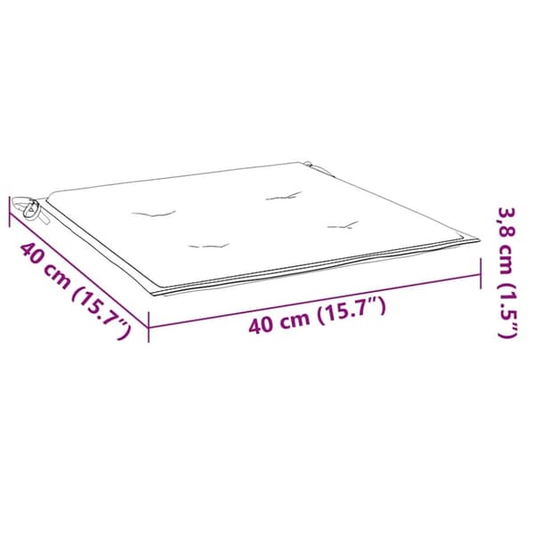vidaXL Stolsdynor 2 st svart 40x40x3 cm oxfordtyg