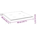 Miniatyrbillede 10 af 10: vidaXL hynder til havestol 2 stk. 40x40x3 cm oxfordstof sort
