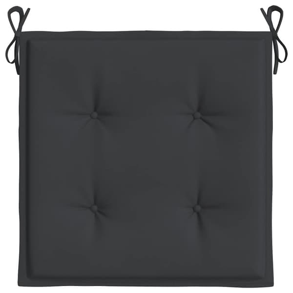vidaXL hynder til havestol 6 stk. 40x40x3 cm oxfordstof sort
