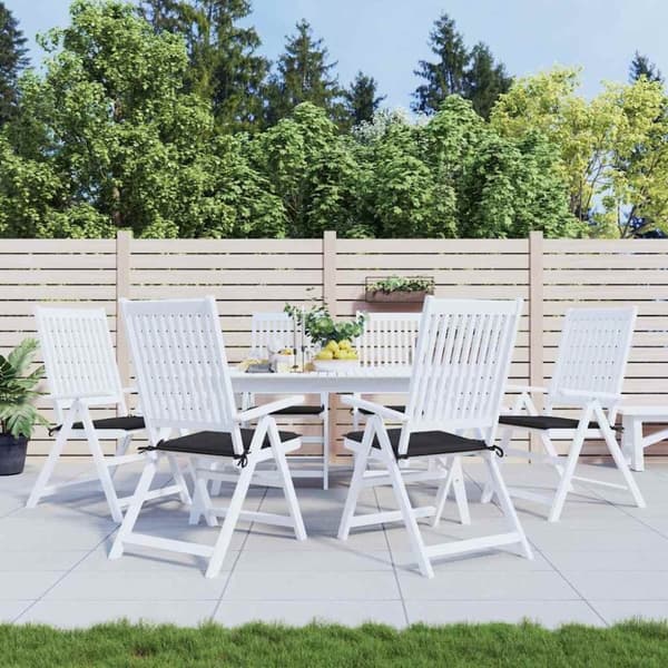 vidaXL hynder til havestol 6 stk. 40x40x3 cm oxfordstof sort