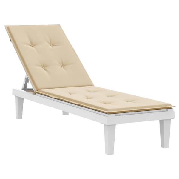 vidaXL hynde til dækstol (75+105)x50x4 cm beige