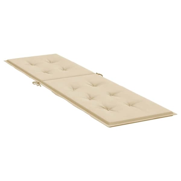 vidaXL hynde til dækstol (75+105)x50x4 cm beige