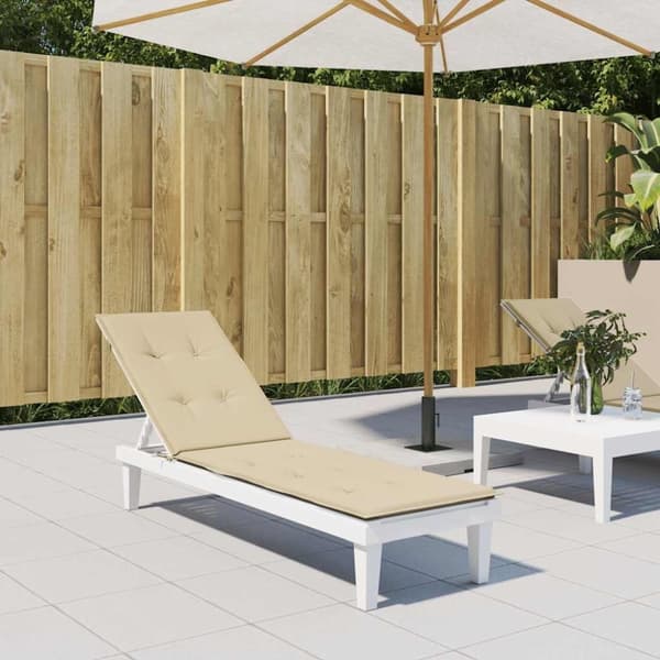 vidaXL hynde til dækstol (75+105)x50x4 cm beige