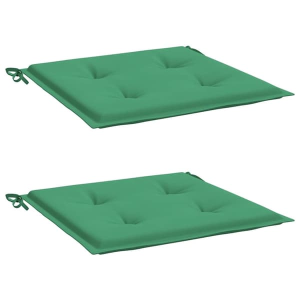 vidaXL hynder til havestol 2 stk. 40x40x3 cm oxfordstof grøn