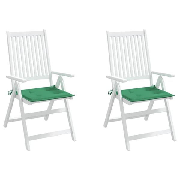 vidaXL hynder til havestol 2 stk. 40x40x3 cm oxfordstof grøn