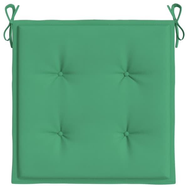 vidaXL hynder til havestol 2 stk. 40x40x3 cm oxfordstof grøn