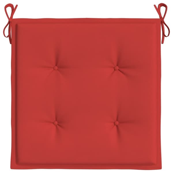 vidaXL hynder til havestol 6 stk. 40x40x3 cm oxfordstof rød