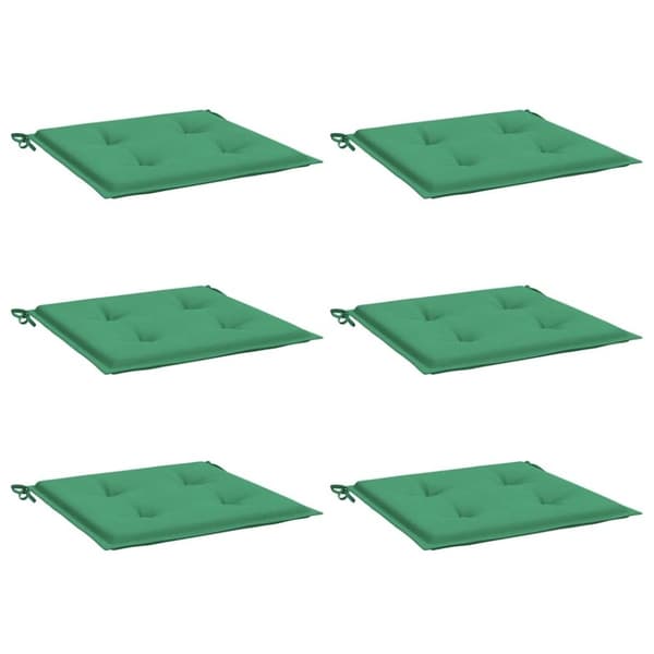 vidaXL Stolsdynor 6 st grön 40x40x3 cm oxfordtyg