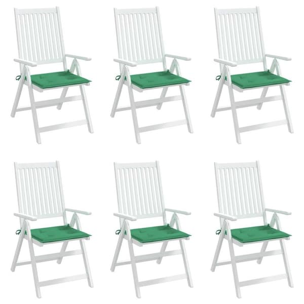 vidaXL Stolsdynor 6 st grön 40x40x3 cm oxfordtyg