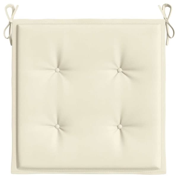 vidaXL Stolsdynor 6 st gräddvit 40x40x3 cm oxfordtyg